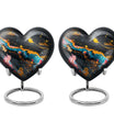 Vibrant Swirl Heart Urn for adult ashes