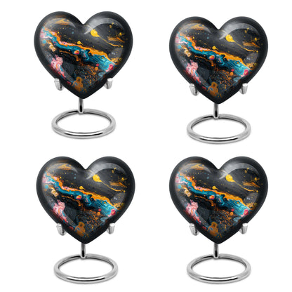 Vibrant Swirl Heart Urn for adult ashes