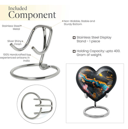 Vibrant Swirl Heart Urn for adult ashes