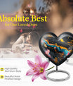 Vibrant Swirl Heart Urn for adult ashes