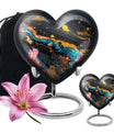 Vibrant Swirl Heart Urn for adult ashes