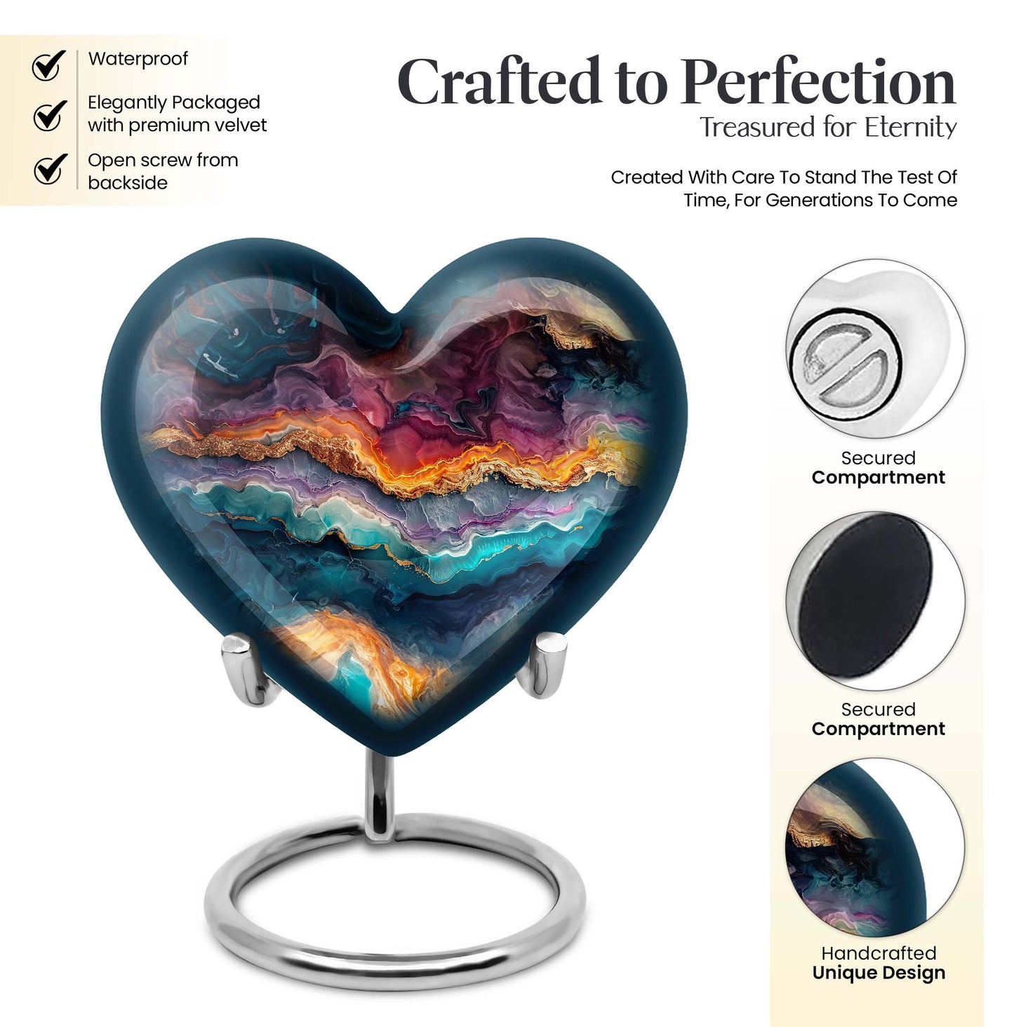 Vibrant Swirl Urn for adult male