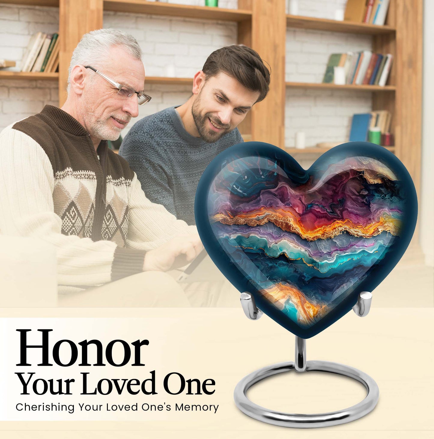 Vibrant Swirl Urn for adult male