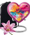 Vibrant Swirl Heart Urn