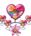Vibrant Swirl Heart Urn