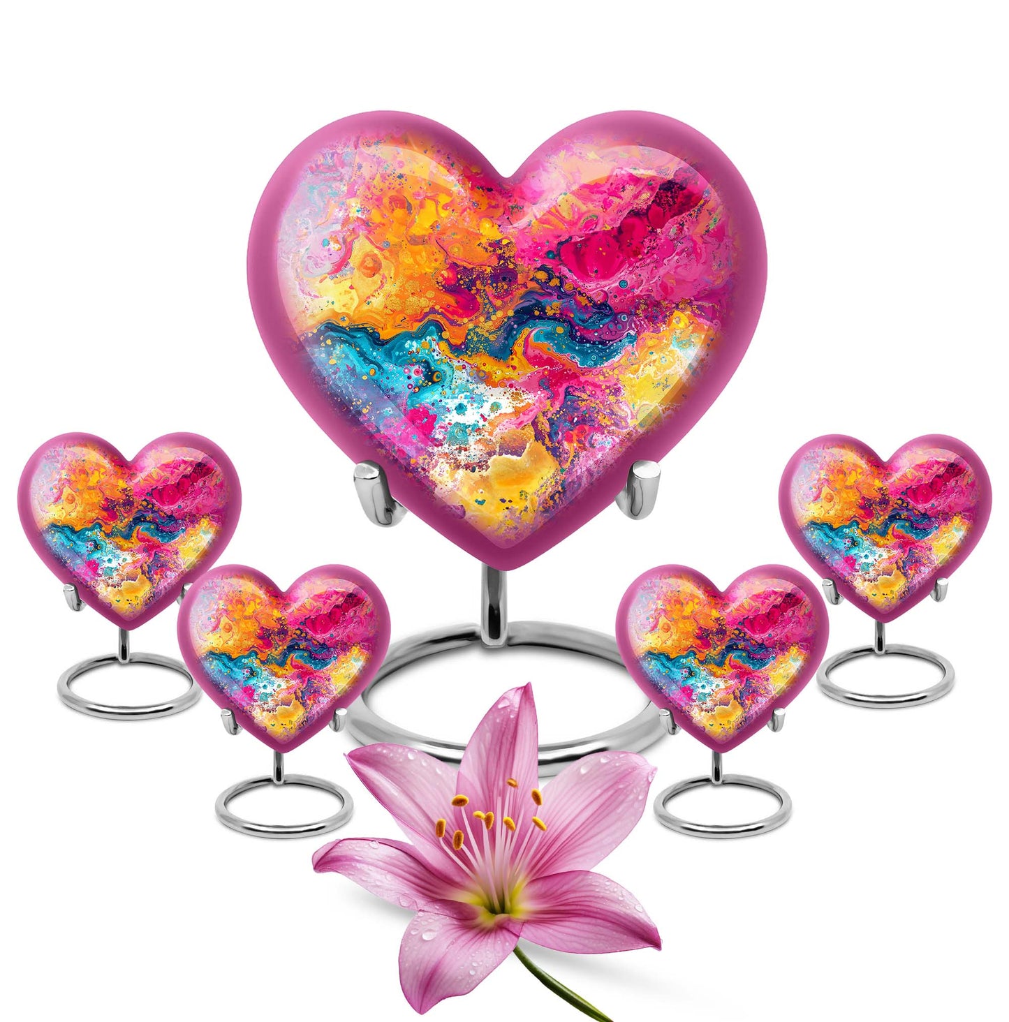 Colorful Personalized Marble Keepsake Urn for Human Ashes - 10-inch, 200 cu in - Yatskia