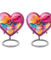 Vibrant Swirl Heart Urn