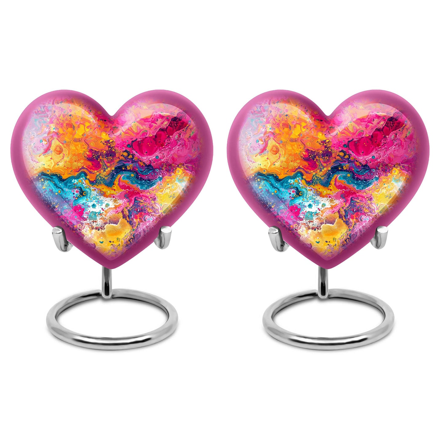 Vibrant Swirl Heart Urn