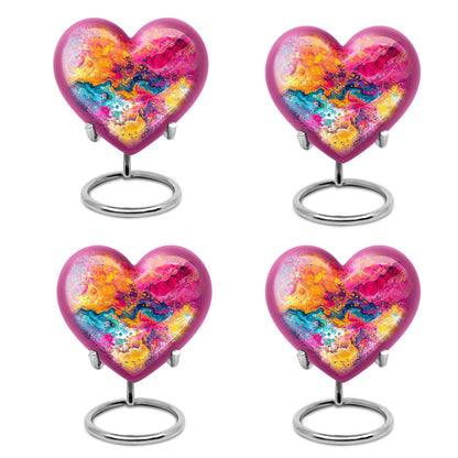 Vibrant Swirl Heart Urn