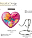 Vibrant Swirl Heart Urn