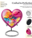 Vibrant Swirl Heart Urn