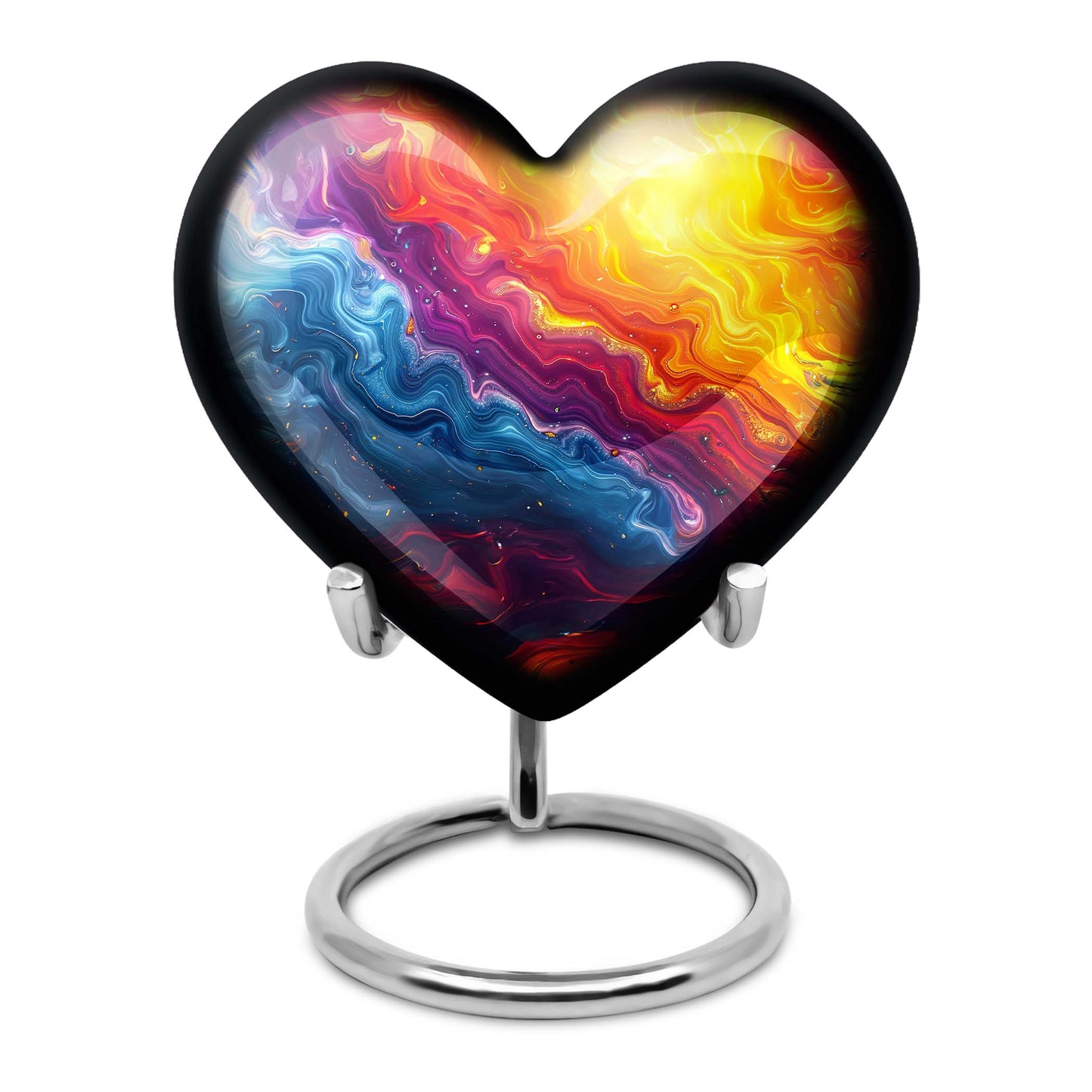 Vibrant Swirl Heart Urn