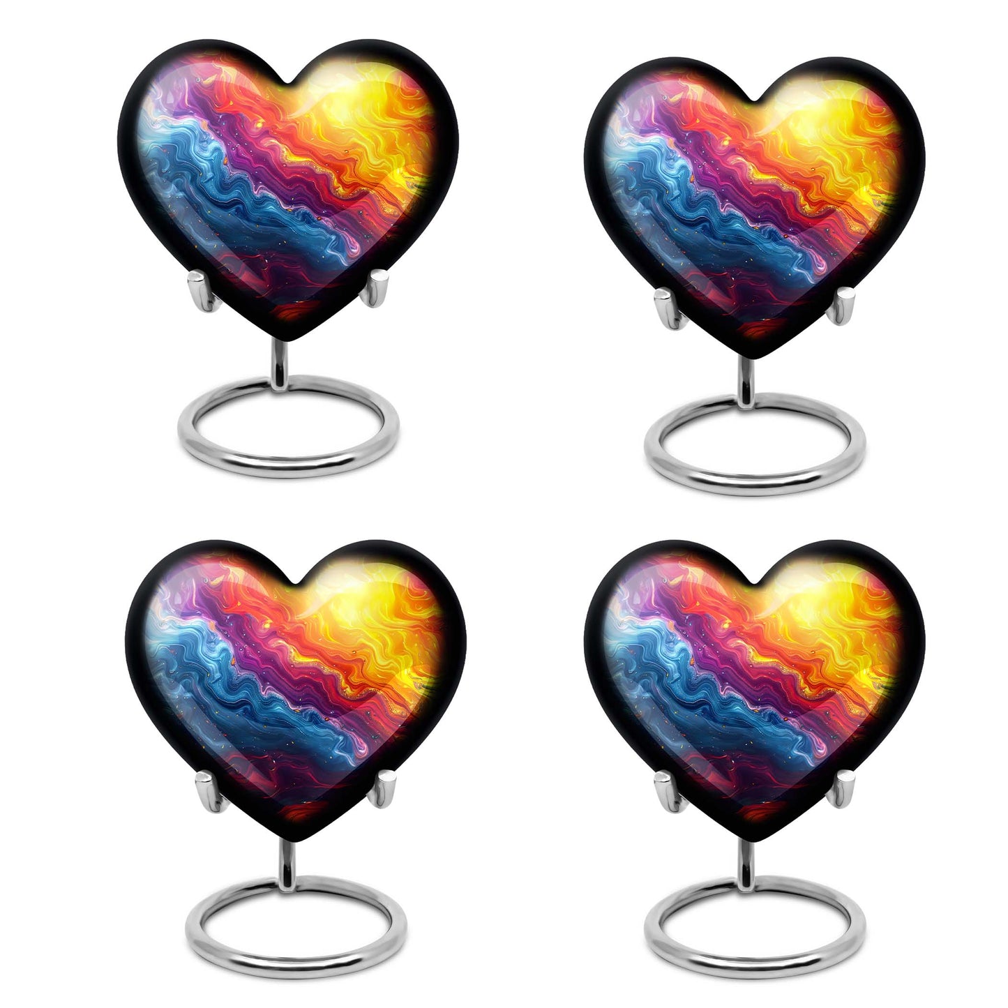 Vibrant Swirl Heart Urn