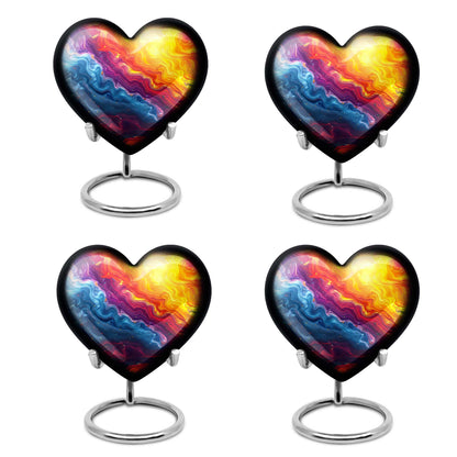 Vibrant Swirl Heart Urn