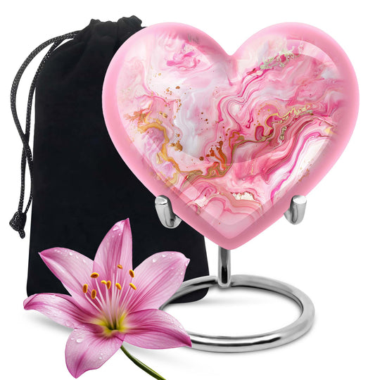 Vibrant Swirl Heart Urn for ashes