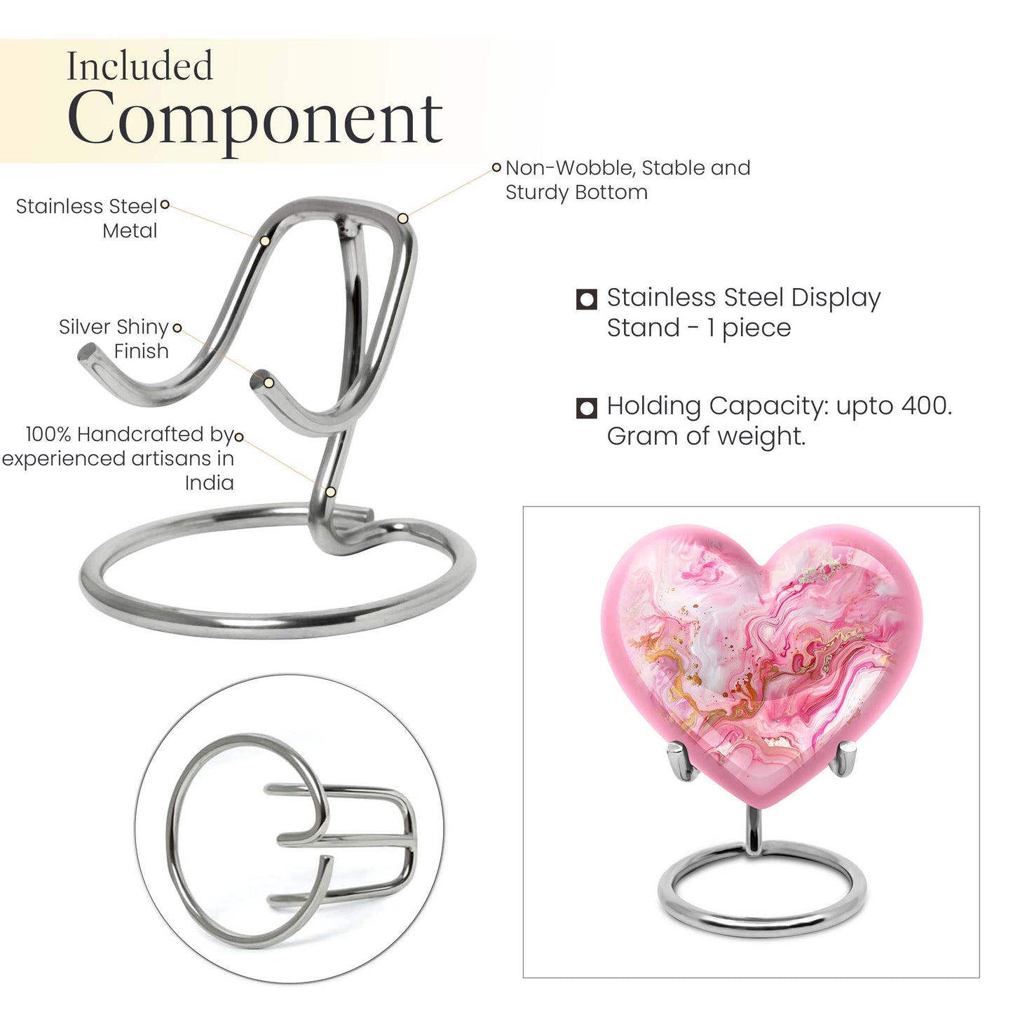 Vibrant Swirl Heart Urn for ashes