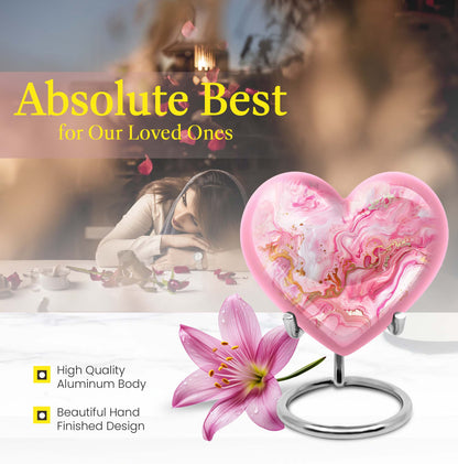 Vibrant Swirl Heart Urn for ashes