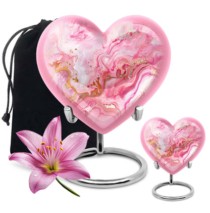 Vibrant Swirl Heart Urn for ashes