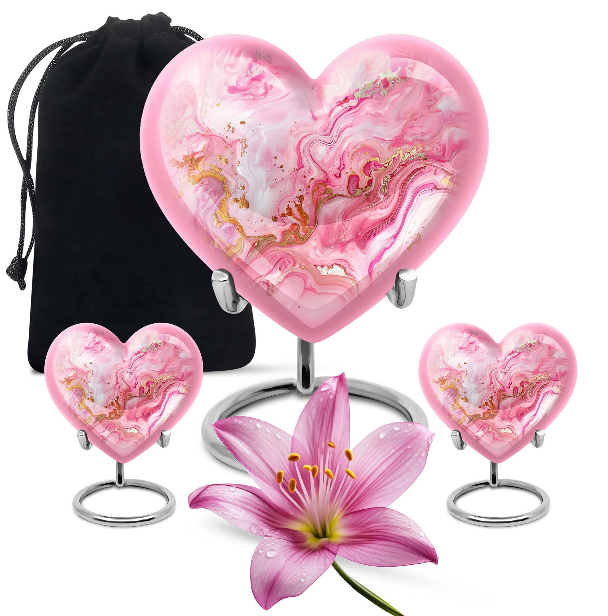 Vibrant Swirl Heart Urn for ashes