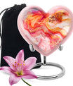 vibrant swirl heart urn