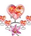 vibrant swirl heart urn