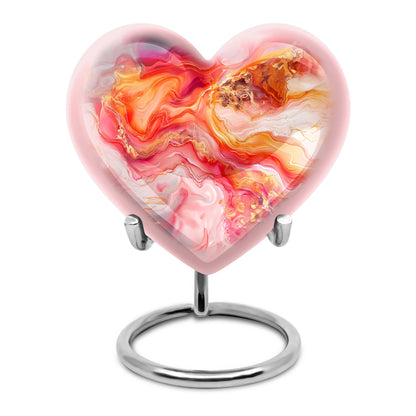 vibrant swirl heart urn