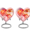 vibrant swirl heart urn