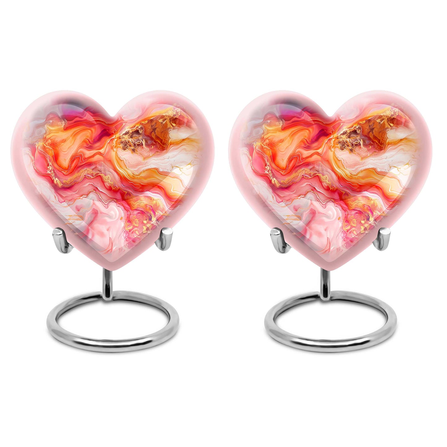 vibrant swirl heart urn