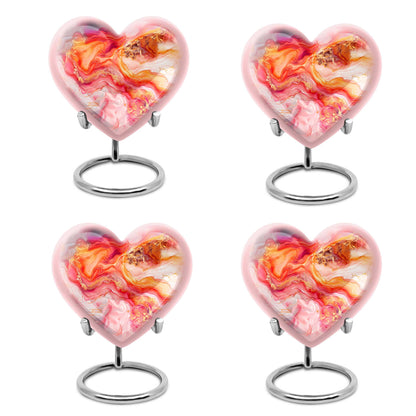 vibrant swirl heart urn