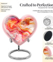 vibrant swirl heart urn