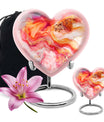 vibrant swirl heart urn