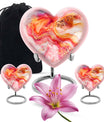 vibrant swirl heart urn