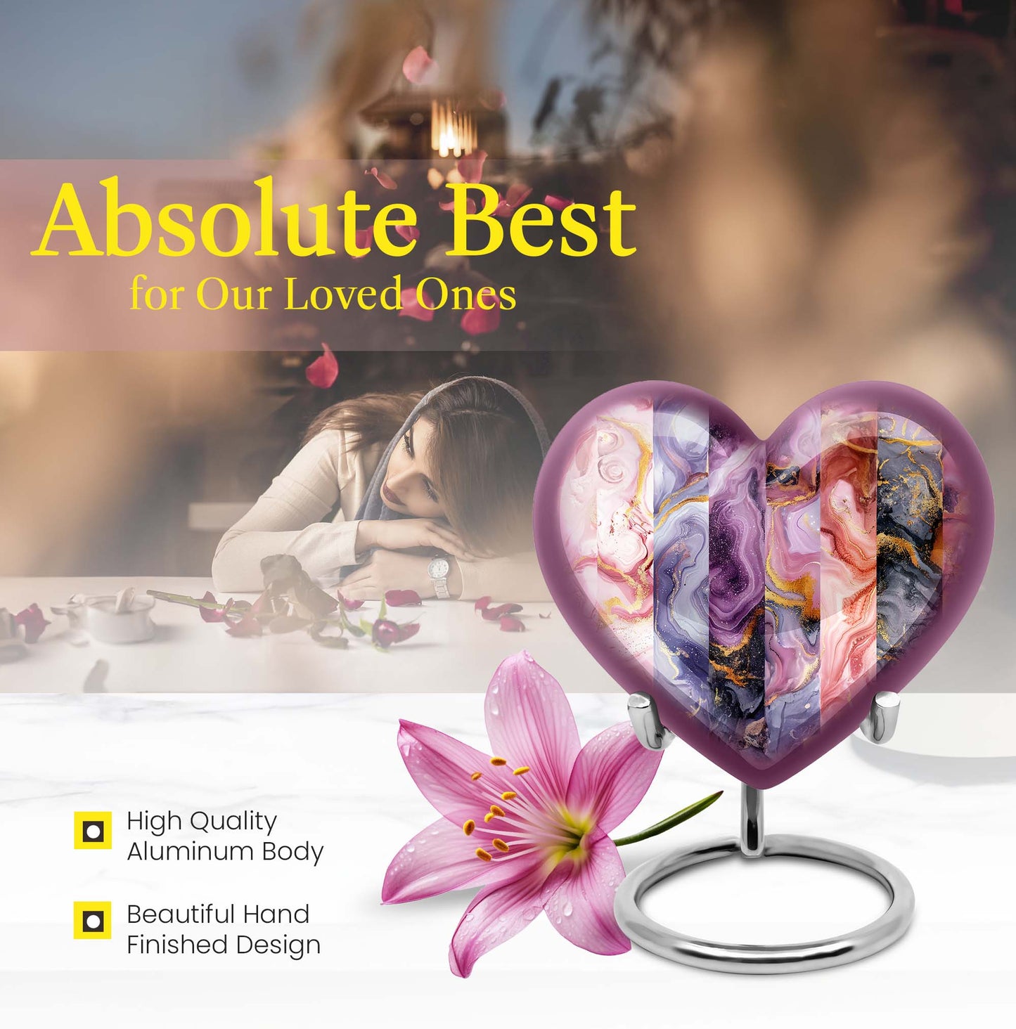 Vibrant Swirl Funeral Urn