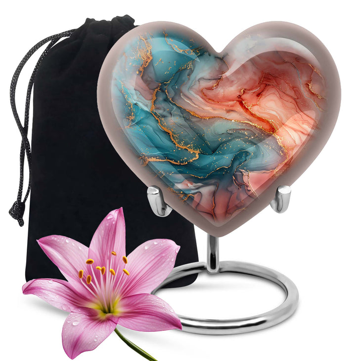 Vibrant Swirl Urn for adult women