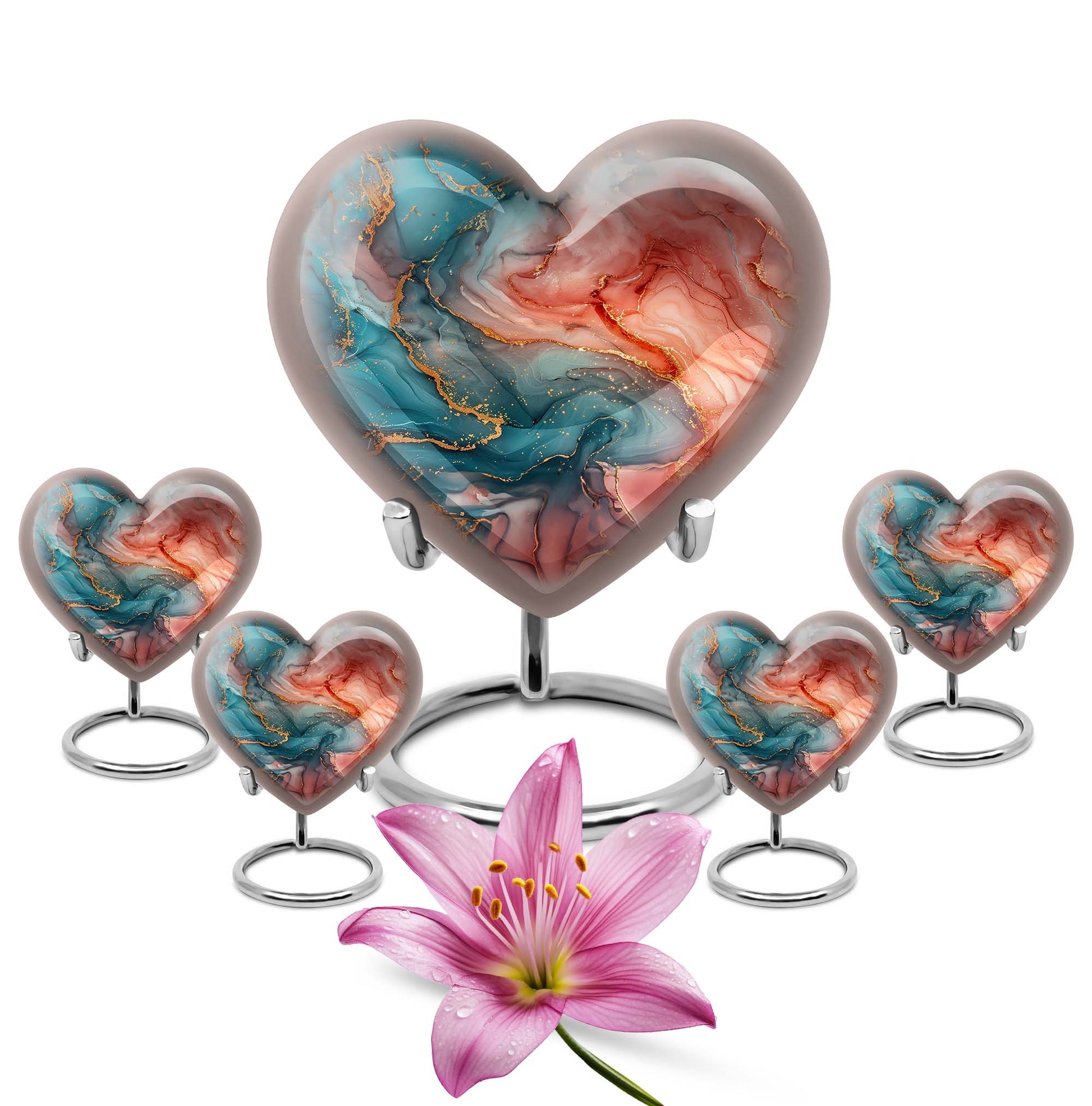 Vibrant Swirl Urn for adult women
