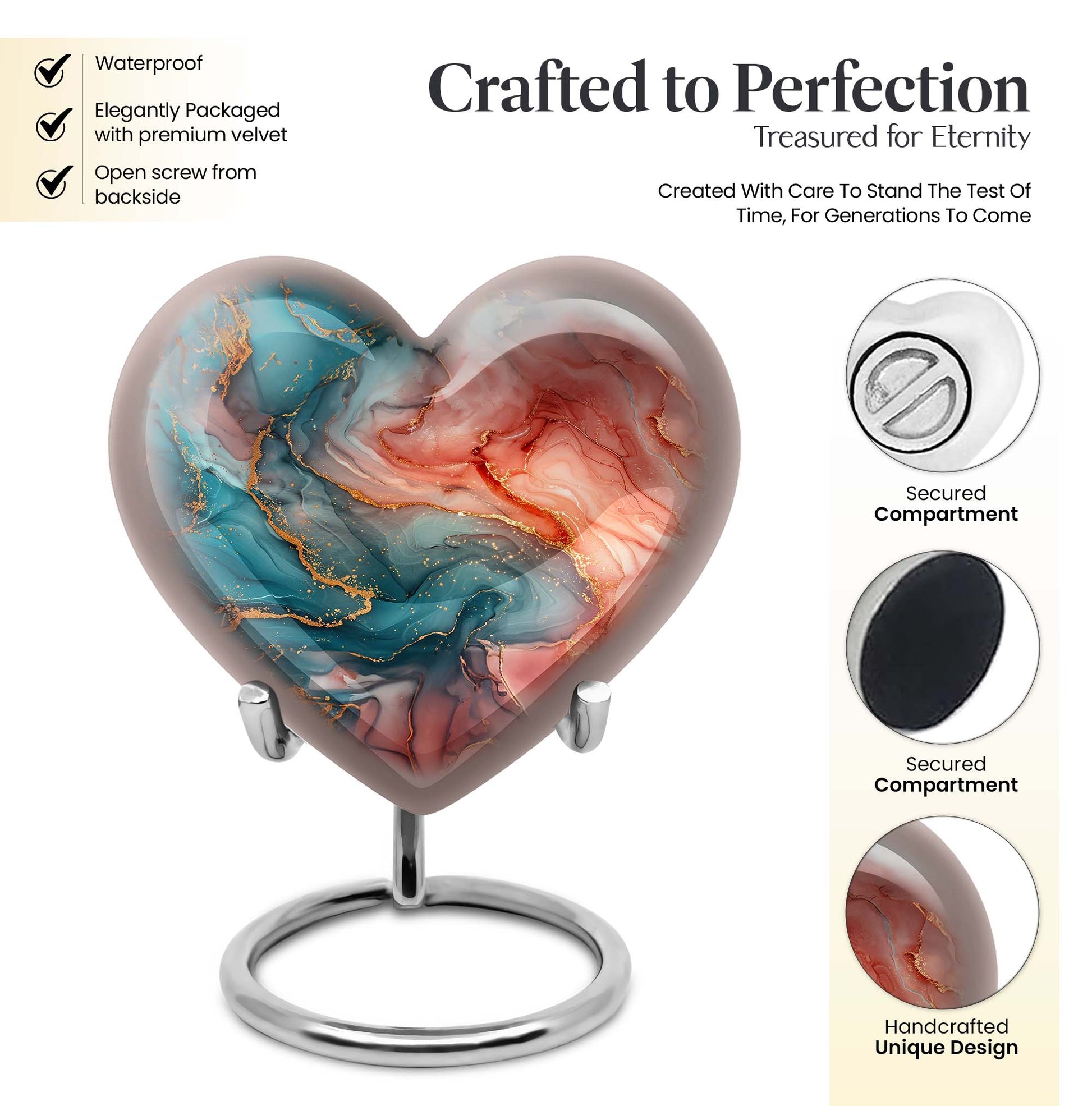 Vibrant Swirl Urn for adult women