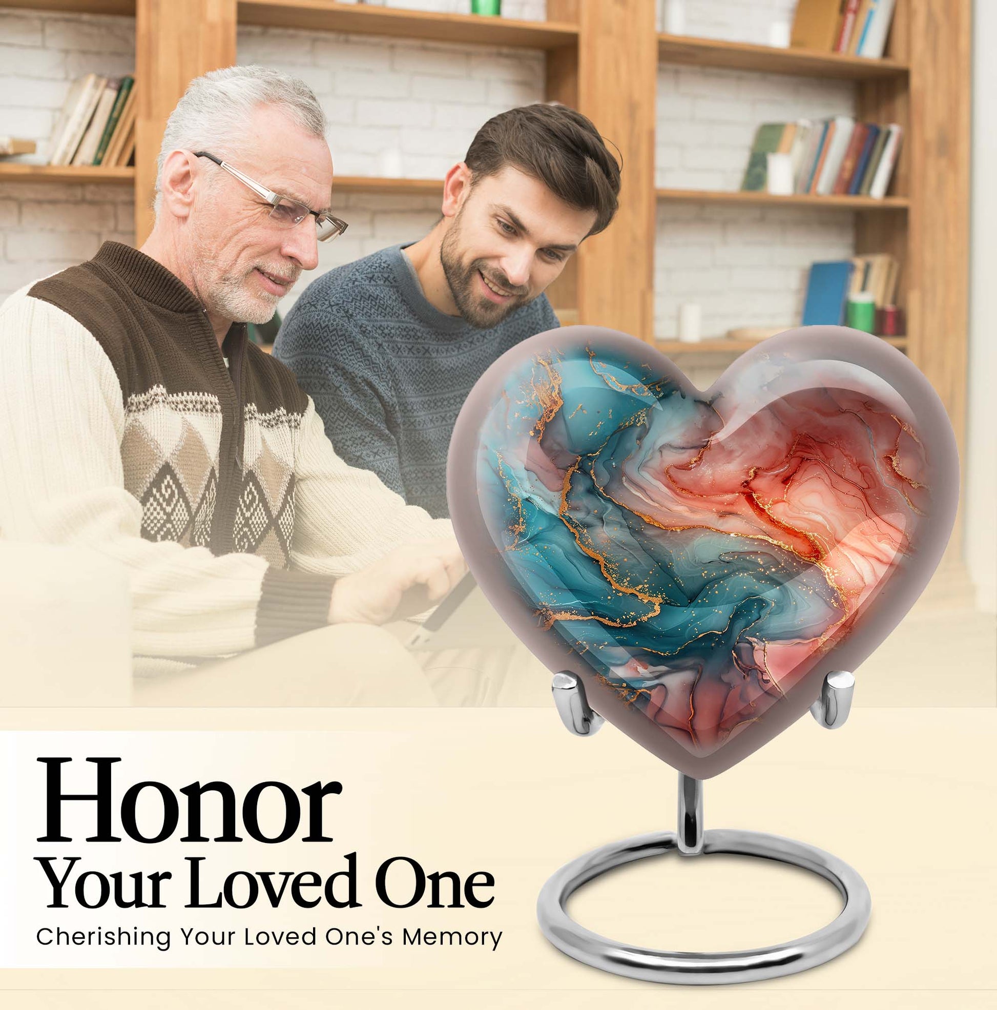 Vibrant Swirl Urn for adult women