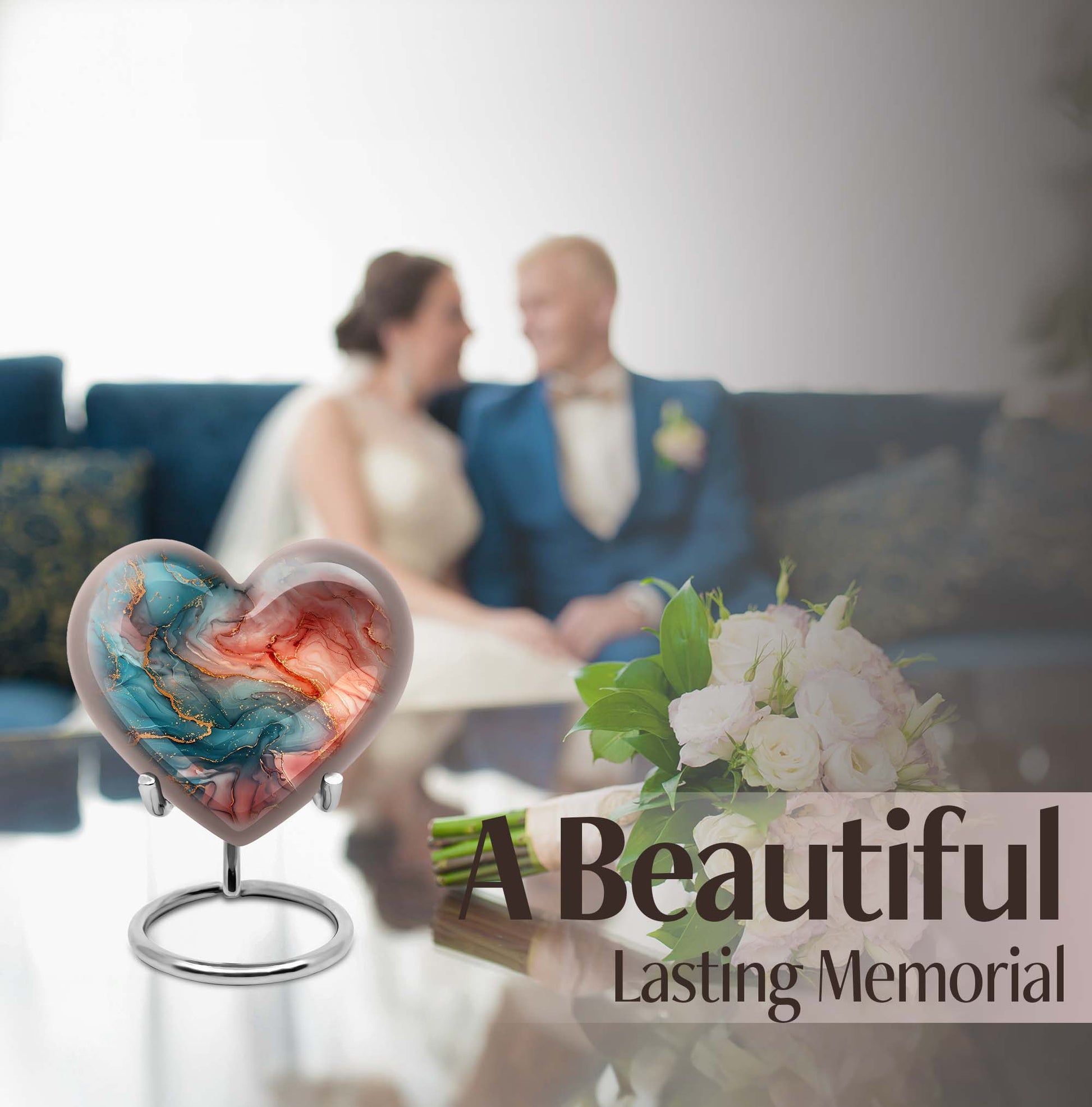 Vibrant Swirl Urn for adult women