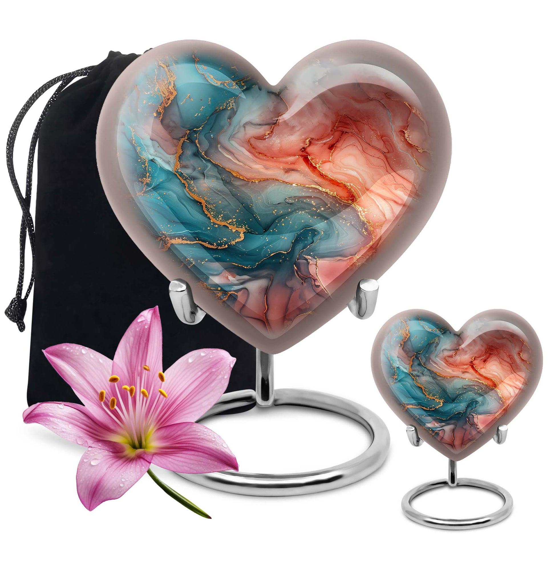 Vibrant Swirl Urn for adult women