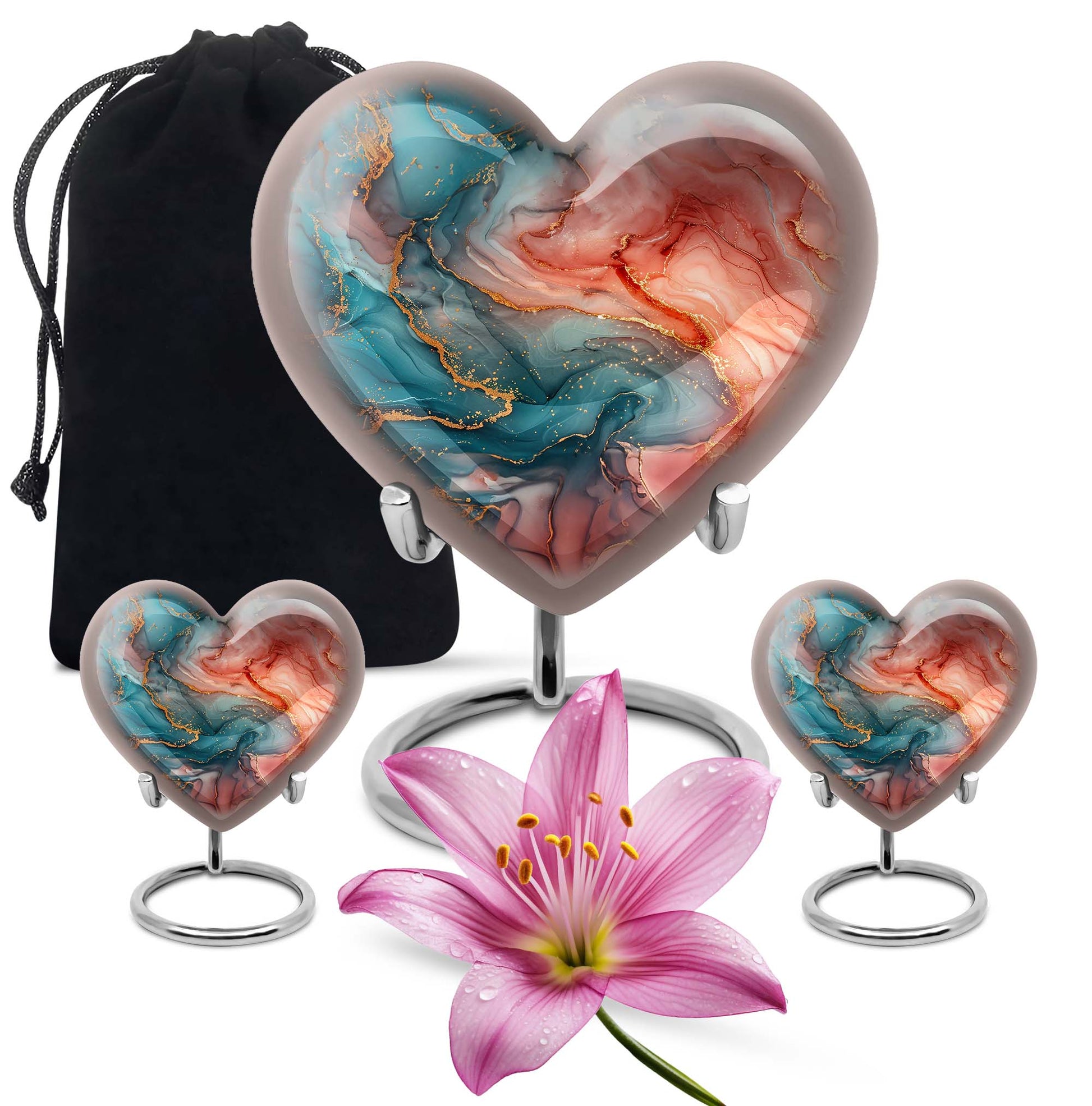 Vibrant Swirl Urn for adult women