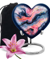 Vibrant Swirl Heart Urn for ashes