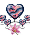 Vibrant Swirl Heart Urn for ashes
