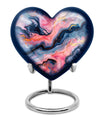 Vibrant Swirl Heart Urn for ashes