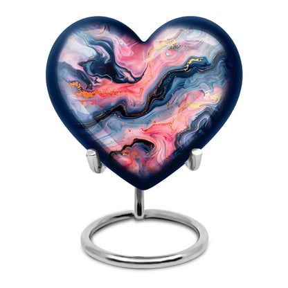 Vibrant Swirl Heart Urn for ashes
