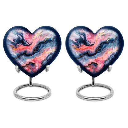 Vibrant Swirl Heart Urn for ashes