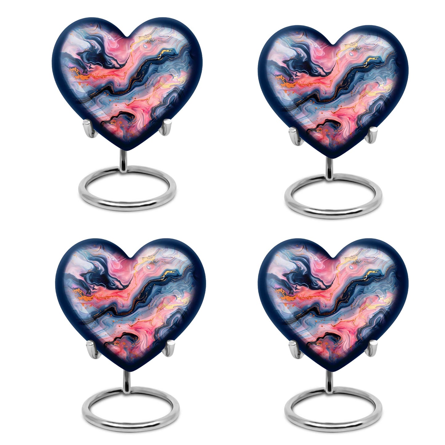 Vibrant Swirl Heart Urn for ashes