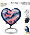 Vibrant Swirl Heart Urn for ashes