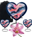 Vibrant Swirl Heart Urn for ashes