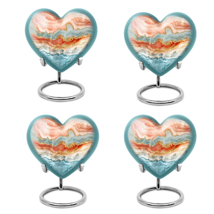 Vibrant Swirl urn with heart design