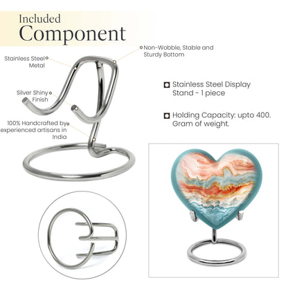 Vibrant Swirl urn with heart design